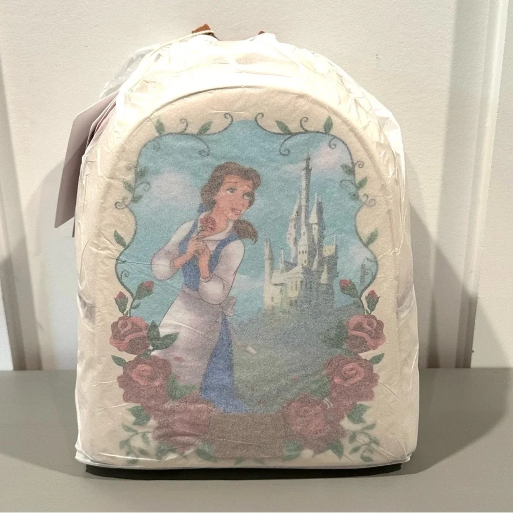 Loungefly Disney Beauty and the Beast Belle Castle and Roses Backpack - Picture 5 of 6